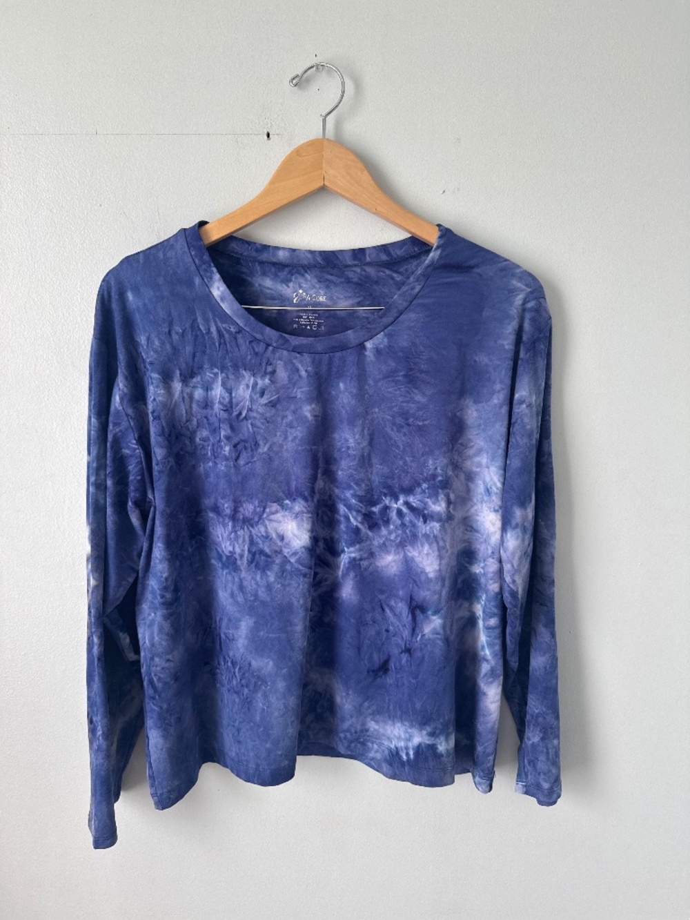 A Core super soft  purple tie-dye, long sleeve tee